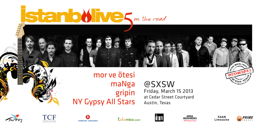 SXSW mor ve otesi, manga, gripin, NY Gypsy All Stars